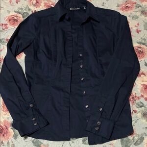 New York & Company Navy Button Down Shirt
